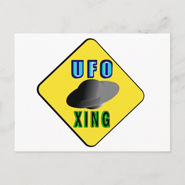 UFO Crossing Postkarte (Vorderseite)