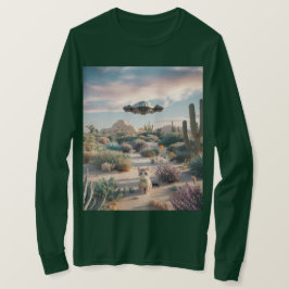 UFO Desert Cacti Blume T - Shirt