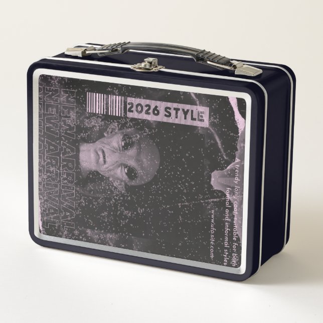 UFO DESIGN METALL BROTDOSE (Vorderseite)