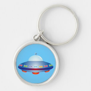 UFO Dog Bone Spaceship Schlüsselanhänger