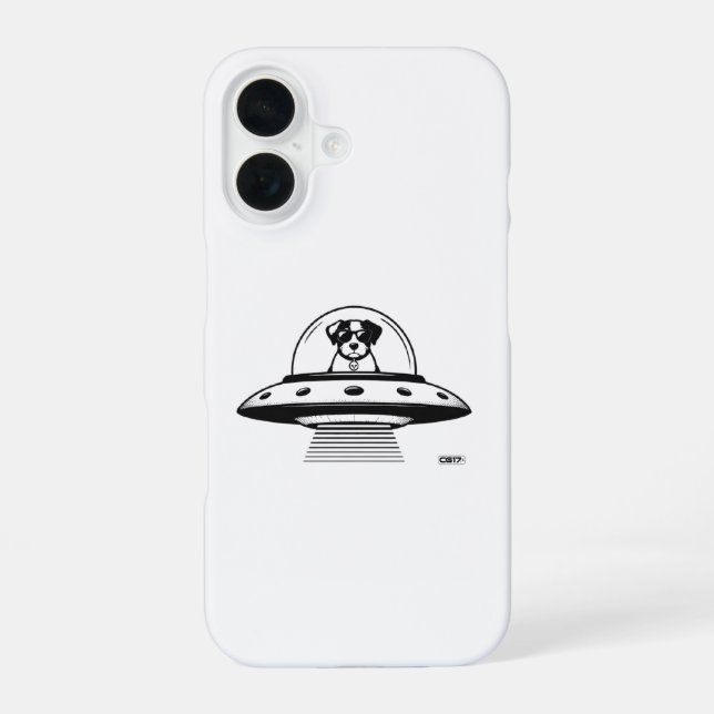 Ufo dog CG17s iPhone 16 Hülle (Rückseite)
