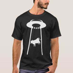 Ufo entführt eine Kuh T-Shirt