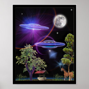 UFO-Entführungspapier Poster