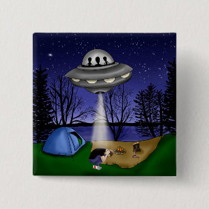 UFO Extraterrestrische Alien der Entführung Button