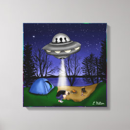 UFO Extraterrestrische Alien der Entführung Leinwanddruck
