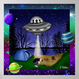UFO Extraterrestrische Alien der Entführung mit Pl Poster