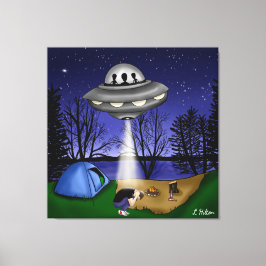 UFO Extraterrestrische Entführung Alien Art Leinwanddruck
