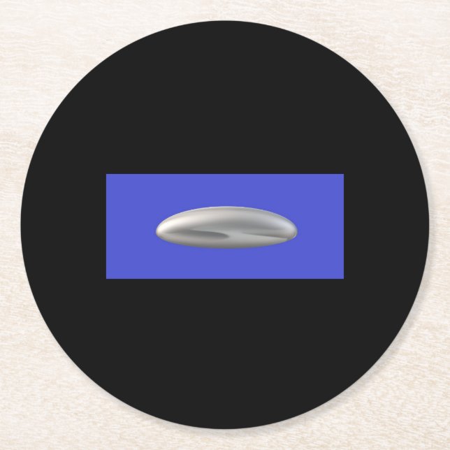 UFO-Feier-Partybedarf Runder Pappuntersetzer (Vorderseite)