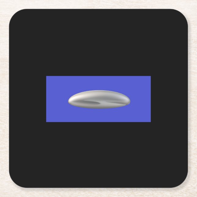 UFO-Feierparty  Rechteckiger Pappuntersetzer (Vorderseite)