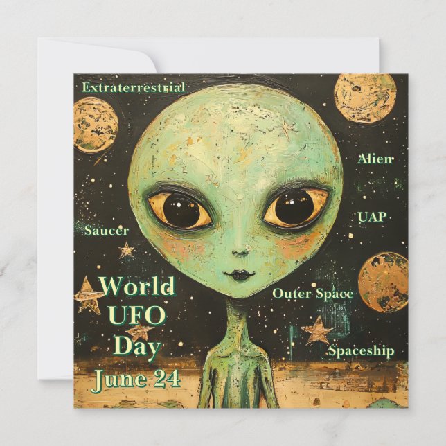 UFO FEIERTAGSKARTE (Vorderseite)