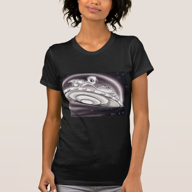 UFO-Fliegen T-Shirt (Vorderseite)