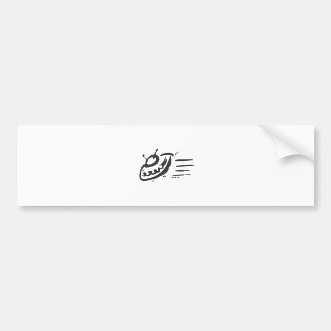 UFO - Fliegende Untertasse - Raumschiff Autoaufkleber (Vorne)