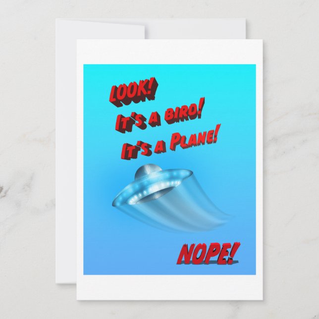 UFO Flying Saucer UAP aus dieser Welt Einladung (Vorderseite)