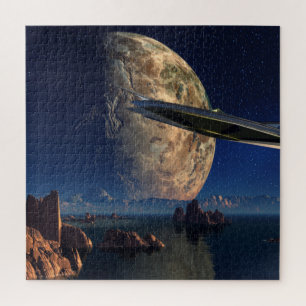 UFO-Foreign World-Scifi Landschaft Puzzle