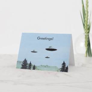 UFO Greetings Karte