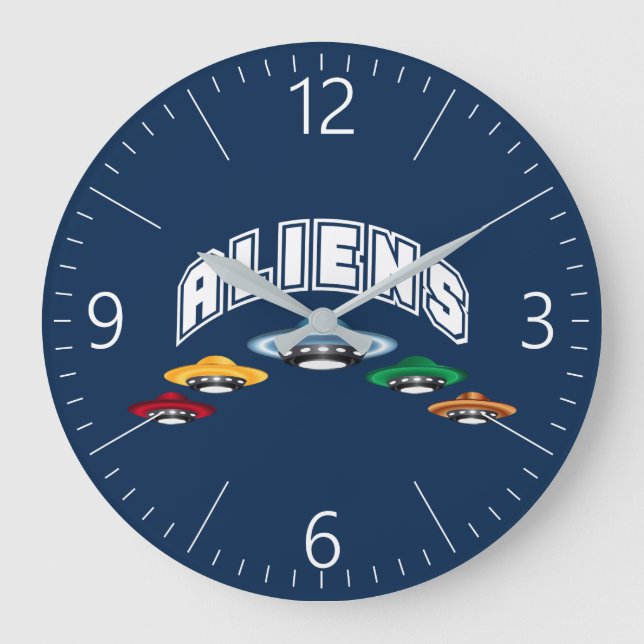 UFO GROßE WANDUHR (Vorderseite)