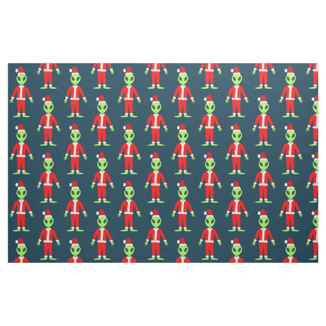 UFO Ho Ho Father Weihnachts-Alien Stoff (Fat Quarter (45,7 x 55,9 cm))