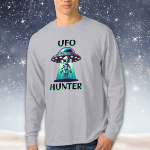 UFO Hunter   Kunst mit UFO und Alien T-Shirt