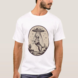 UFO-Illustration Entführung durch Wüstenhund T-Shirt