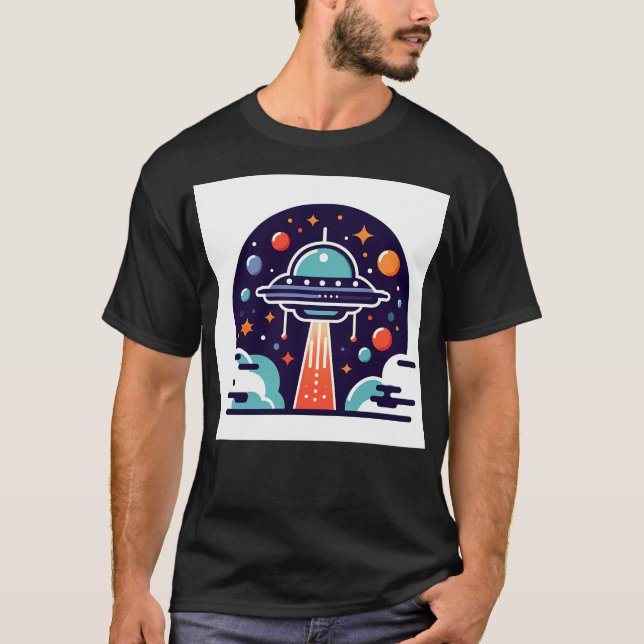 Ufo Illustration T-Shirt (Vorderseite)