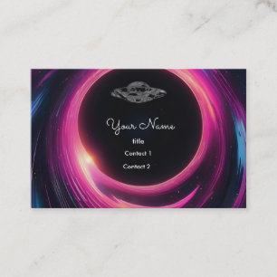 UFO im schwarzen Loch Visitenkarte