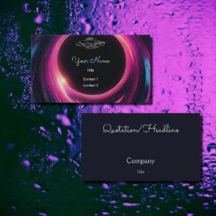 UFO im schwarzen Loch Visitenkarte