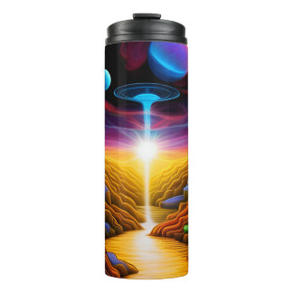 UFO in der Fantasiewelt Thermosbecher