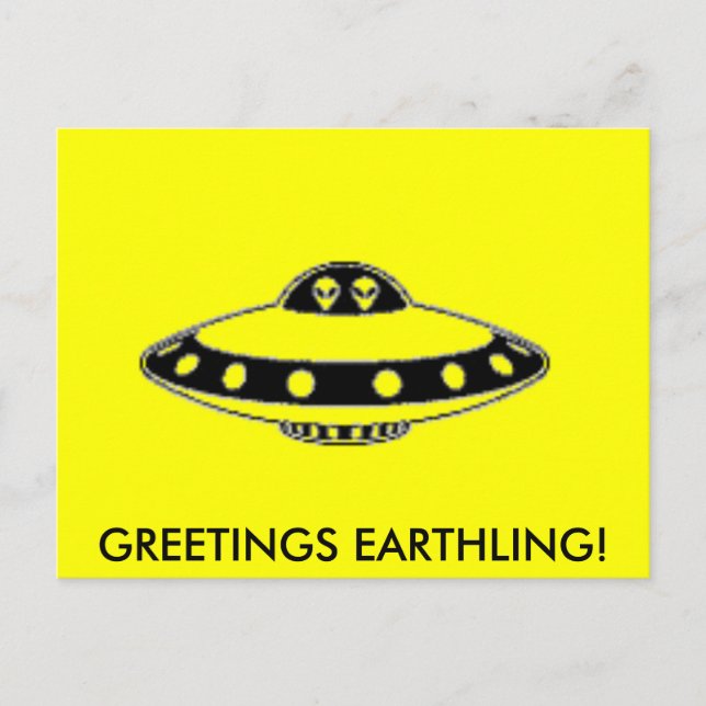 UFO INVASION! POSTKARTE (Vorderseite)