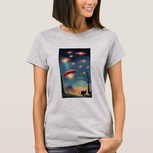 UFO-Invasionen bei Katzen T-Shirt