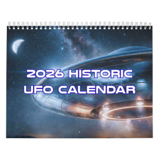 UFO-Kalender 2026 Vintage Sci-Fi-Wandplaner Kalender