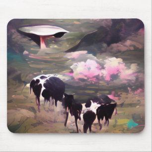 UFO-Kuhentführung Mousepad