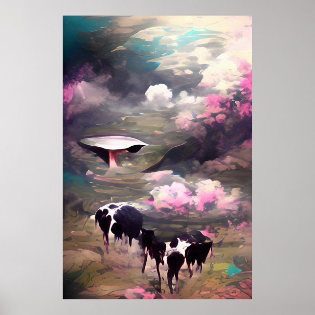 UFO-Kuhentführung Poster (Vorne)