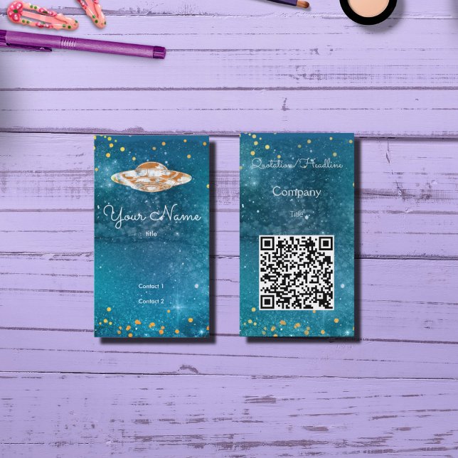UFO - Kunstgalaxie - QR-Code Visitenkarte (Von Creator hochgeladen)