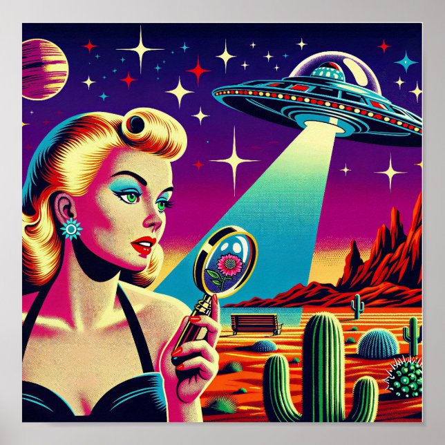 UFO-Landungstasche Poster (Vorne)