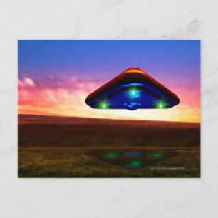 UFO Lights Postkarte