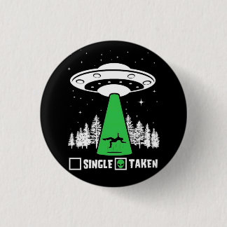 UFO, lustiges UFO, fliegende Untertasse, Entführun Button