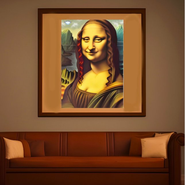 Ufo Mona Lisa Galactic Canvas Print Leinwanddruck (Von Creator hochgeladen)