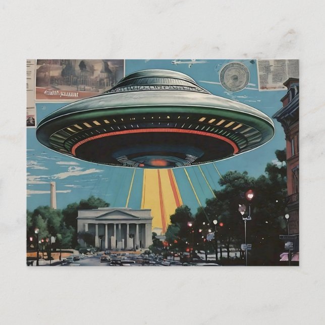UFO over DC Postkarte (Vorderseite)