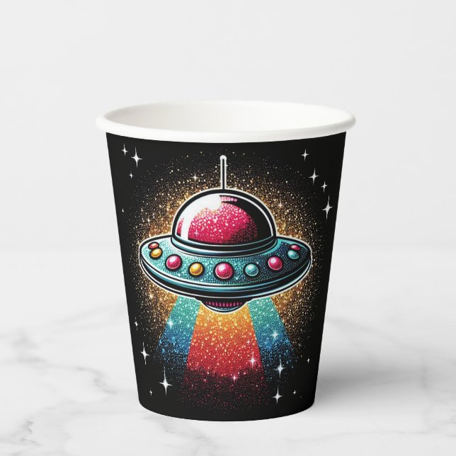 UFO-Papier-Tasse! Pappbecher (Vorderseite)