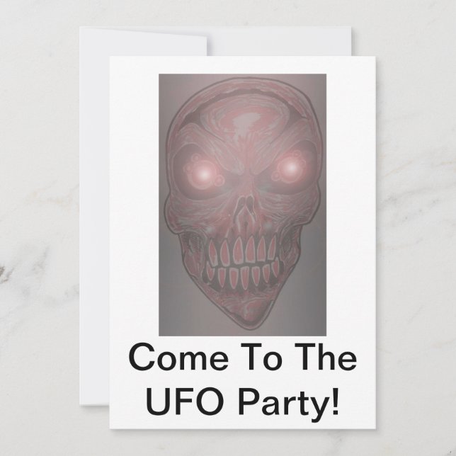 UFO-Party Einladungen (Vorderseite)