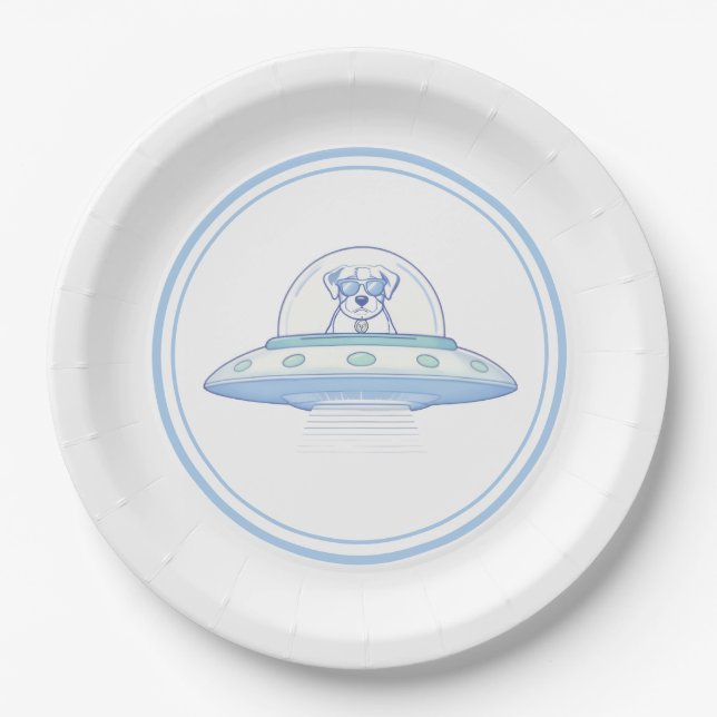 UFO PETS - Baby Shower - Pappteller (Vorderseite)