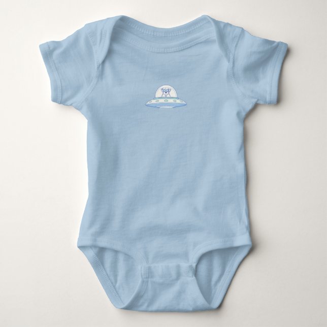 UFO PETS BABY STRAMPLER (Vorderseite)