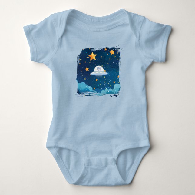 UFO PETS BABY STRAMPLER (Vorderseite)