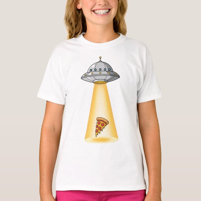 UFO-Pizza-Entführung Kinder T-Shirt (Vorderseite)