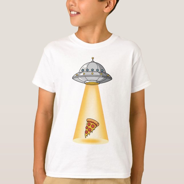 UFO-Pizza-Entführung Kinder T-Shirt (Vorderseite)
