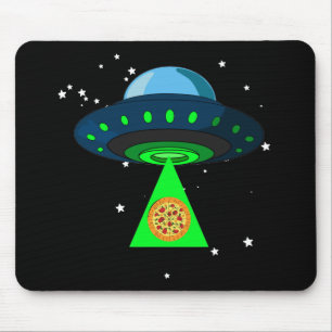 UFO Pizza Pick Up Mousepad