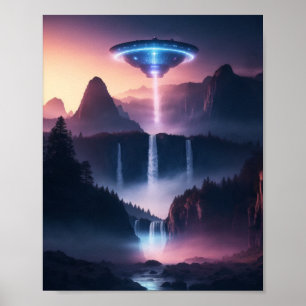 UFO Poster SCI FI Wall Alien Poster