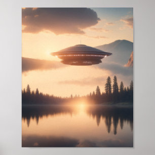 UFO Poster SCI FI Wall Alien Poster