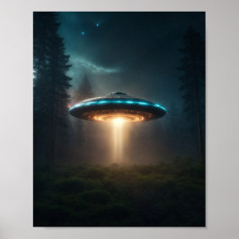 UFO Poster SCI FI Wall Alien Poster