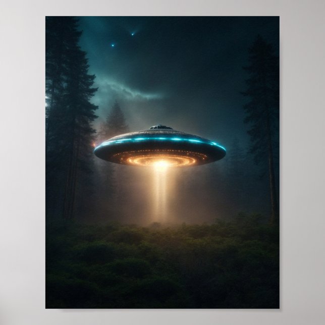 UFO Poster SCI FI Wall Alien Poster (Vorne)